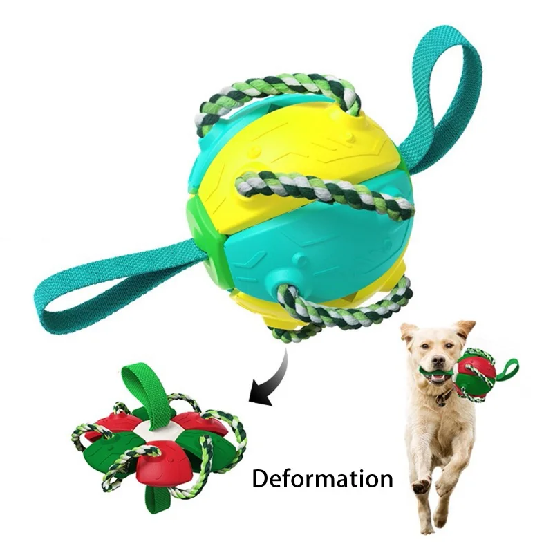 

Dog Toys Soccer Balls With Grab Outdoor Training Football Bite Resistance Toy for Dogs Interactive Dog Water Toy Pet Supplies