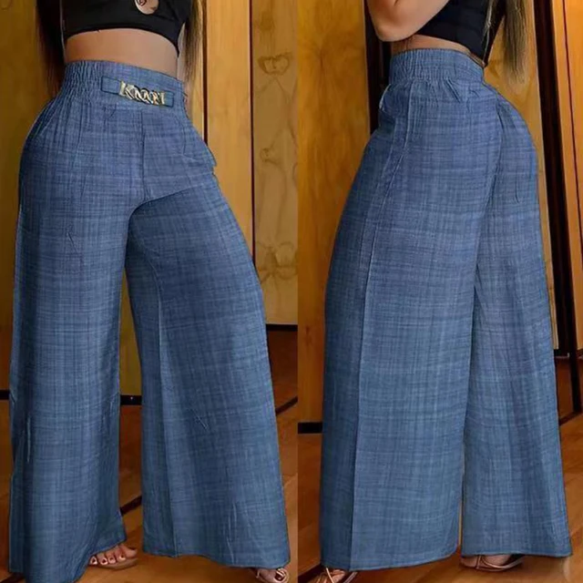 Elegant Wide Leg Straight Pants 1