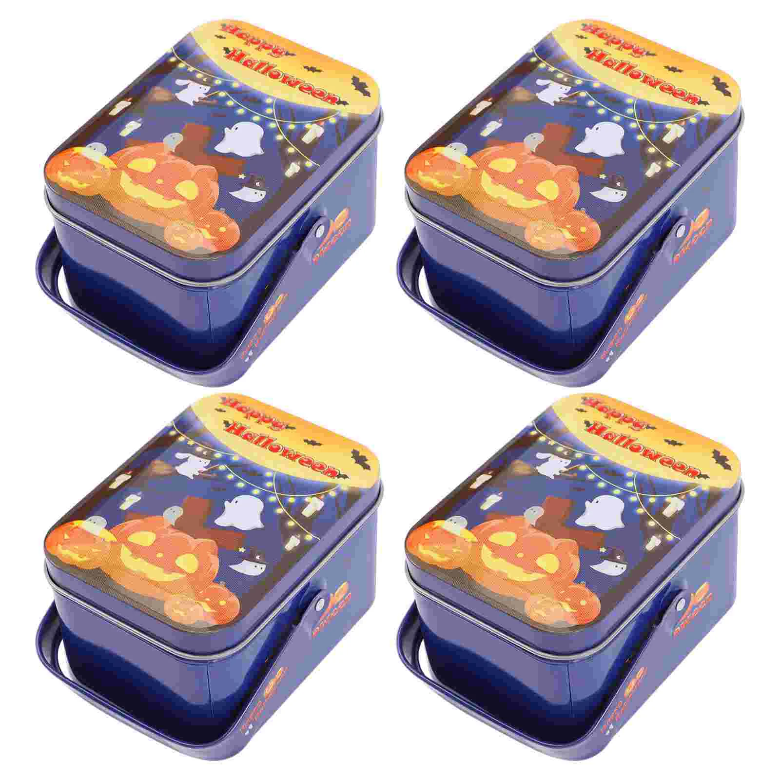 

Box Tinstin Candy Storage Cookiejar Tea Tinplate Lids Empty Cans Boxes Treat Decorative Smallcontainers Basket Case Giving Gift