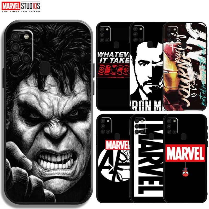 

New Marvel Avengers Logo Phone Case For Samsung Galaxy A21s Carcasa Silicone Cover Coque Bumper Ultra-Thin Funda