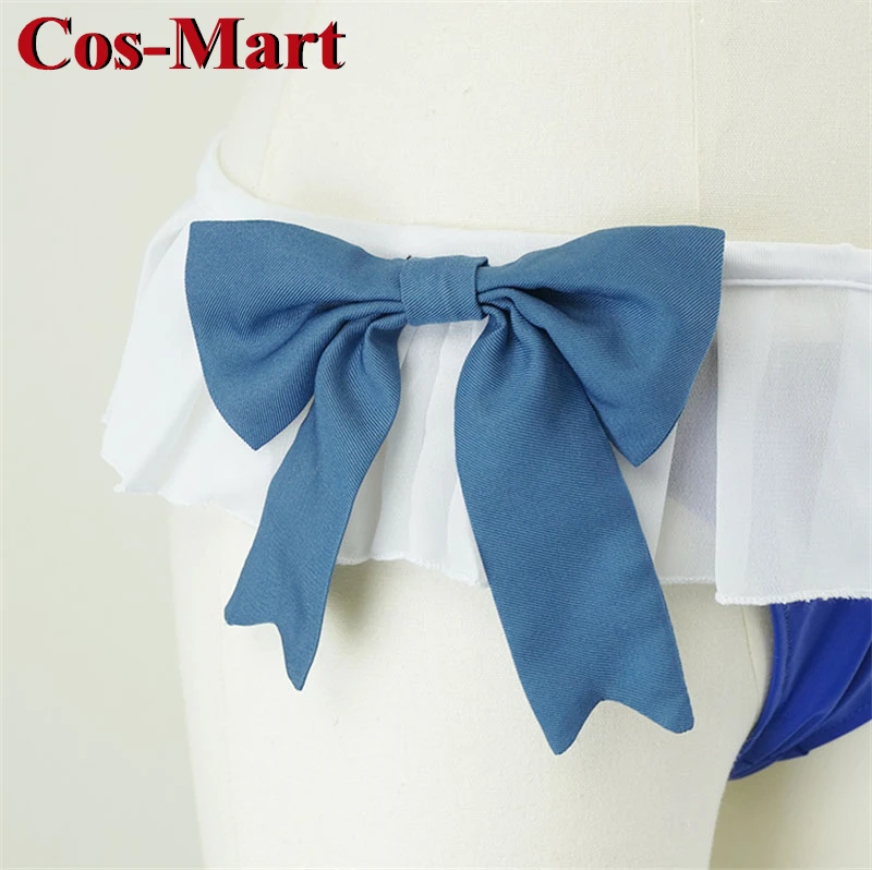 Cos-Mart аниме Vtuber Hololive Minato Aqua косплей костюм милый купальник бикини для активного