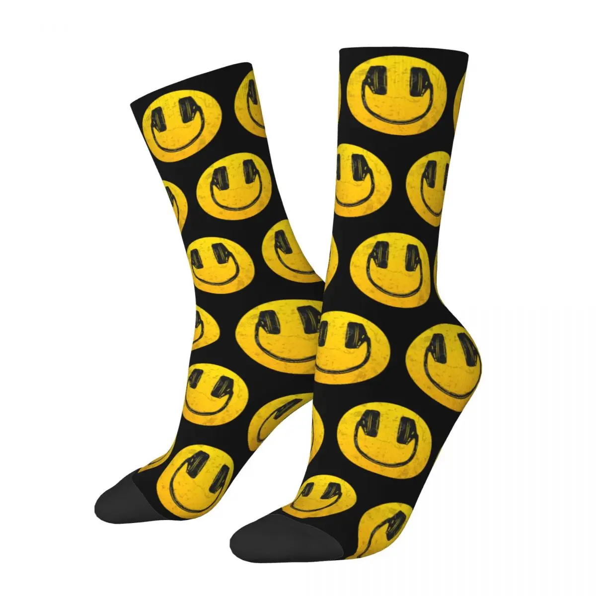 

Носки-наушники Smile для мужчин и женщин, повседневные носки для любителей музыки, средней длины в стиле хип-хоп, весна-лето-осень-зима, подарок