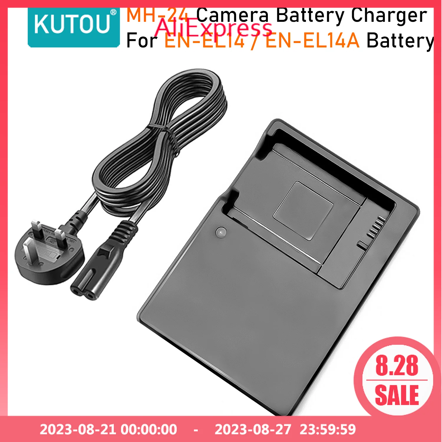 

KUTOU Replacement EN-EL14 Battery Charger MH-24 Charger For Nikon P7100 P7000 D5100 D5200 D5300 D5500 D5600 D3100 D3200 Camera