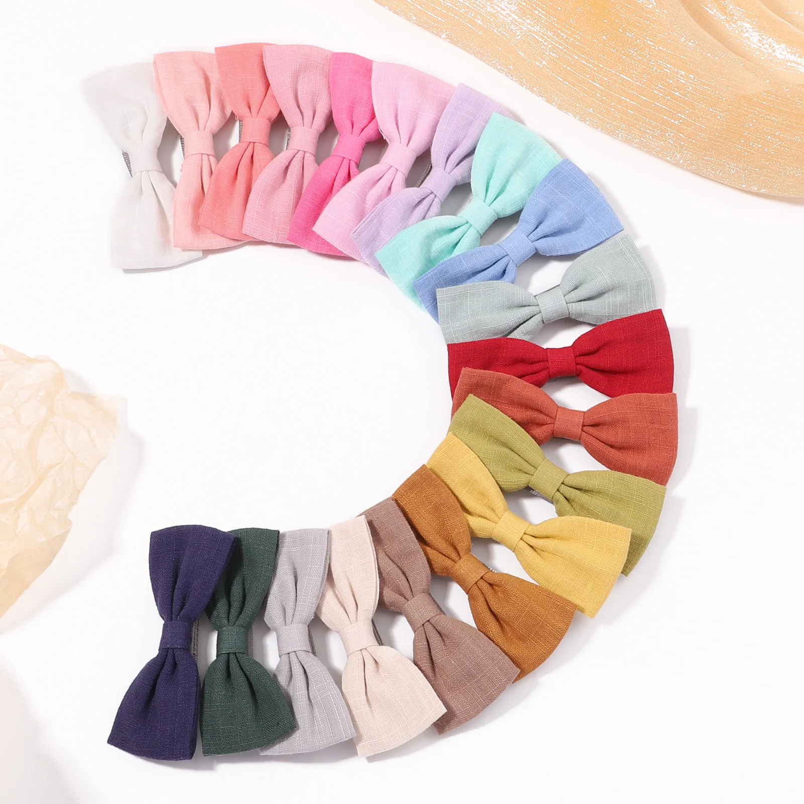 

Wholesale 3.4Inches Sweet Candy Color Kids Bows Hair Clips For Girls Solid Color Hairpins Baby Gift Headwear Hair Accessories