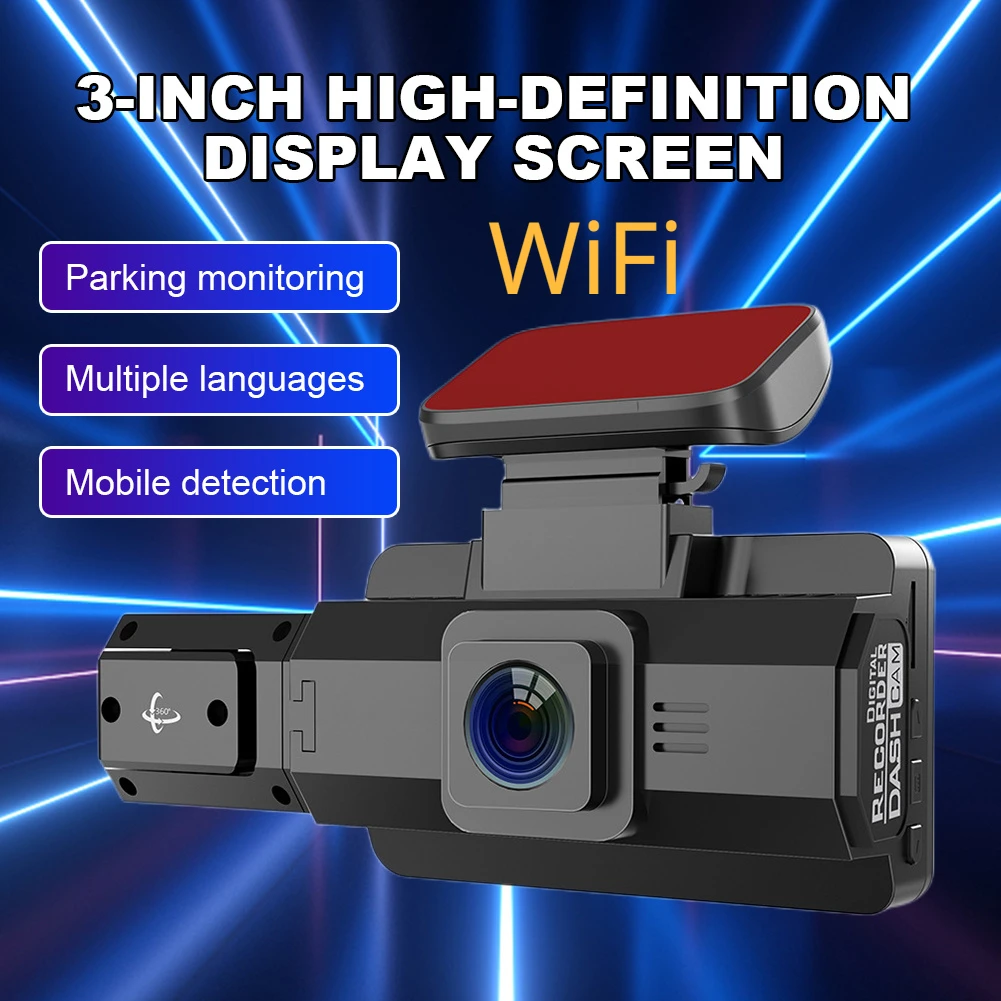 

3 inch Dash Cam HD 1080P Car DVR Camera 170° Wide Angle Night Vision Video Recorders Loop Recording Car Camera Way With WiFi