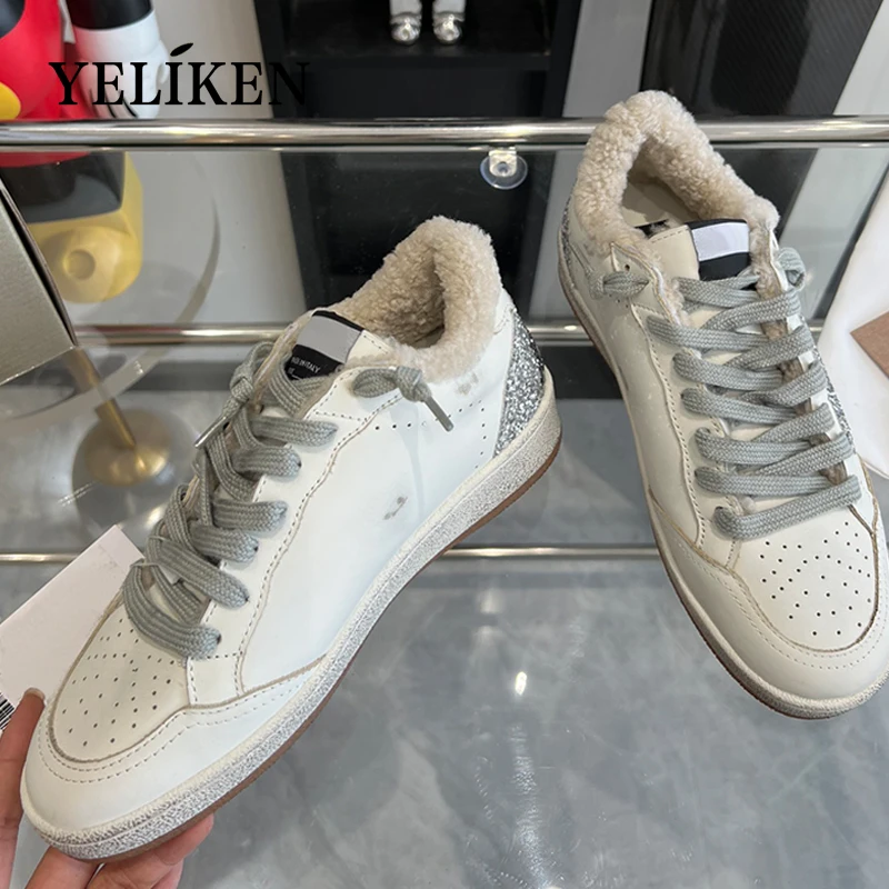 2024 зимняя трендовая дизайнерская прогулочная обувь на плоской подошве женская