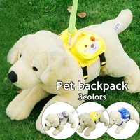 high quality lovely dog backpack cute cartoon dog snack bag portable convenient puppy school bag durable adjustable traction bag