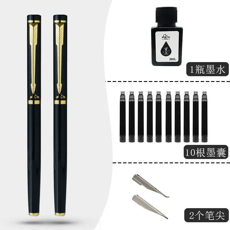 Artist Pen, Hard Pen and Calligraphy Pen for Students Sign with Men and Women To Practice Calligraphy, Dark Tip and Curved Tip