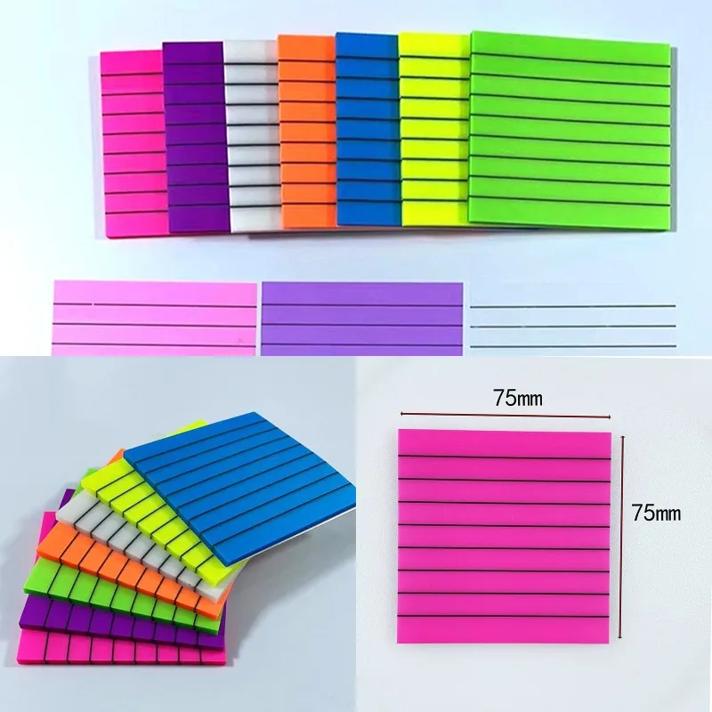 

Creative Waterproof PET Transparent Sticky Notes Convenience Note Horizontal Note Memo Pad Student Message Pasted Notepad