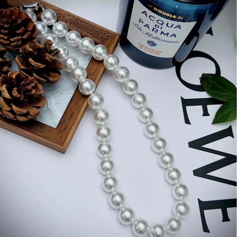 24Новое жемчужное ожерелье Shijia женское многослойное двойное длинное