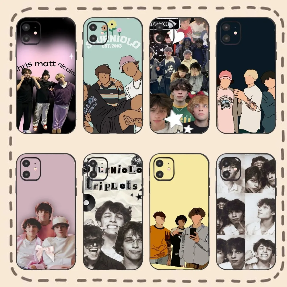 Sturniolo Triplets Nick Matt Chri Phone Case For Iphone 15 11 13 14 16 Pro Max 7 8 Plus X Xr Xs Se2020 12mini Cover