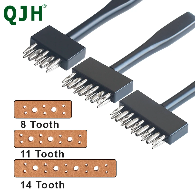 

Handmade Leather Craft Punch Tool, Row Punch Leather Goods Round Hole Punch Leather Craft Chisel Leather Tool 7 Sizes Available