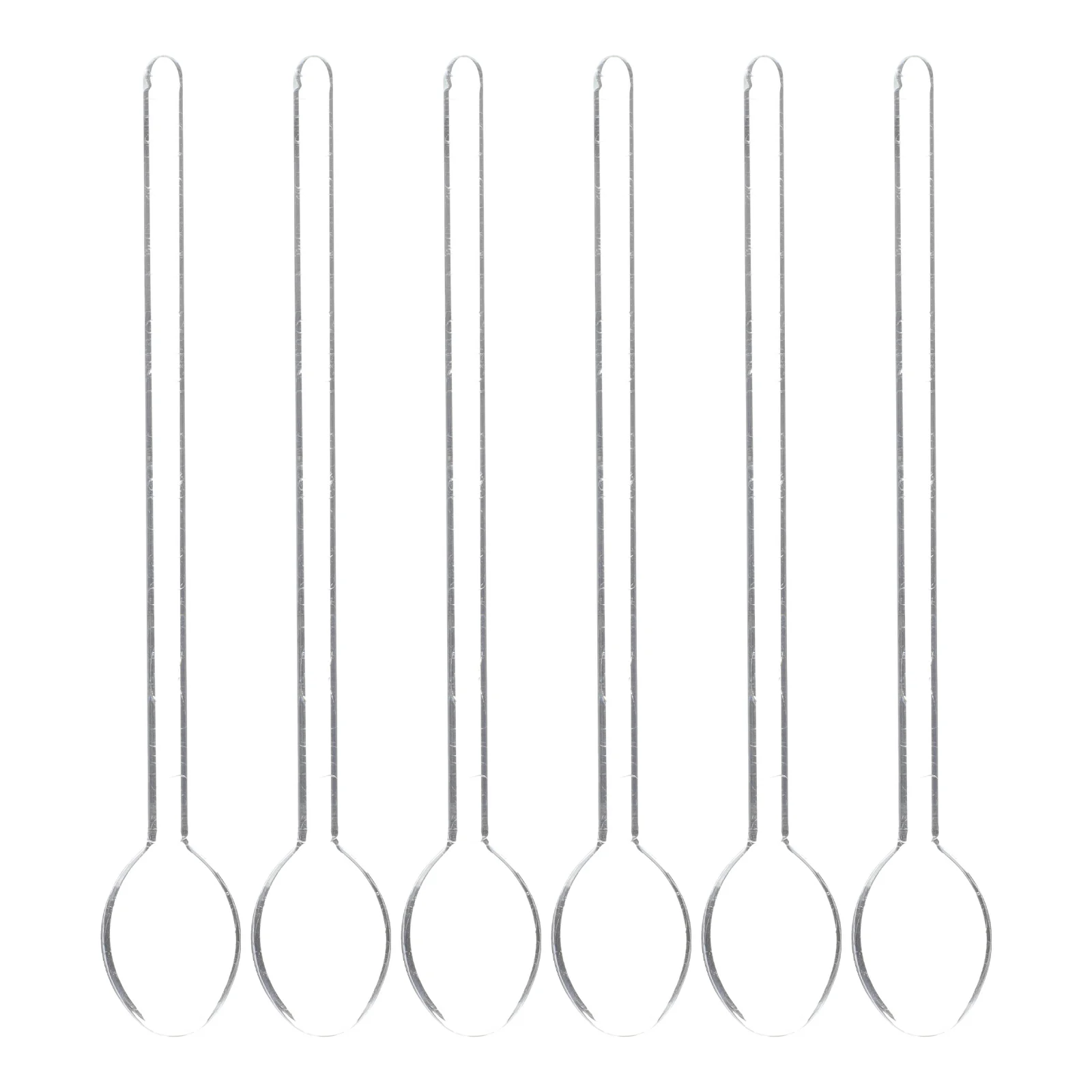 

6pcs Household Glass Spoons Coffee Stirring Spoons Dessert Spoons Kitchen Utensils