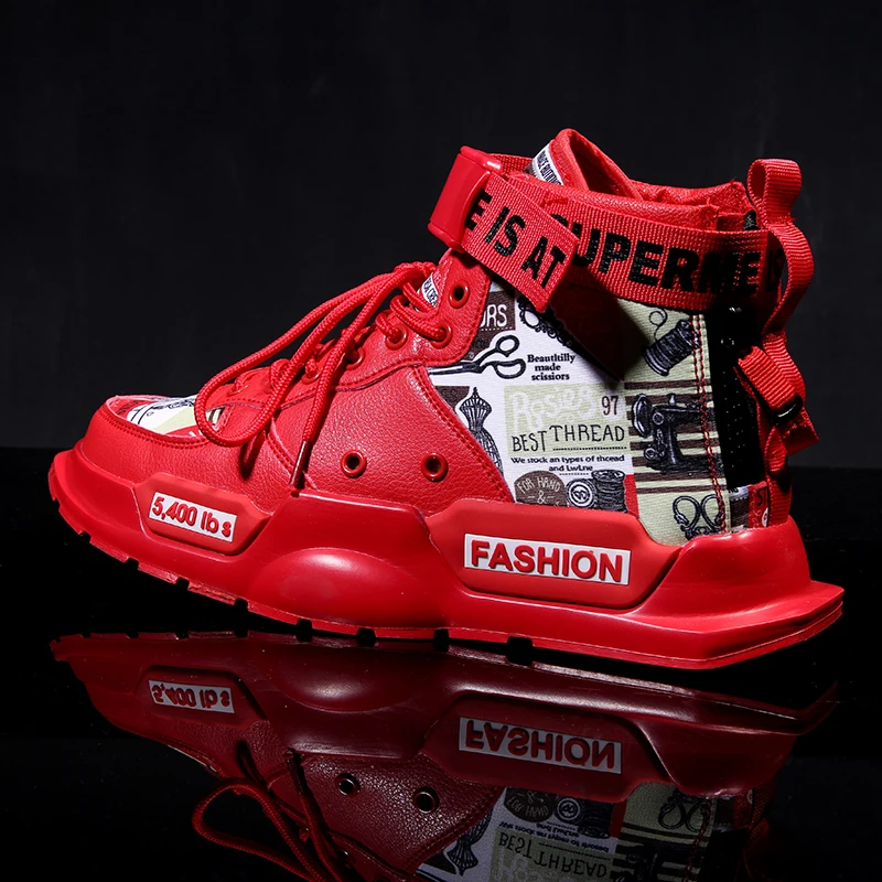 High Quality Men's Shoes Sneakers Platform Breathable Lightweight Red Basket Homme Mandarin Duck Luxury Brand Summer Sports Shoe