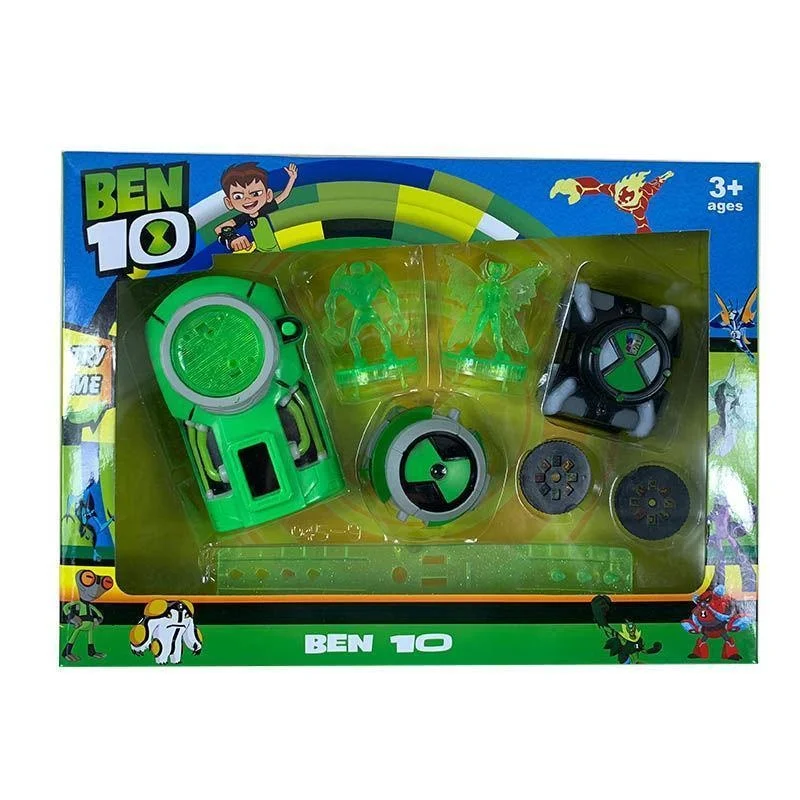 Фото Детские часы Ben10 Omnitrix с проекцией и звуком, светящиеся в темноте, популярная игрушка для мальчиков, коллекционный сувенир по мотивам анимации №4