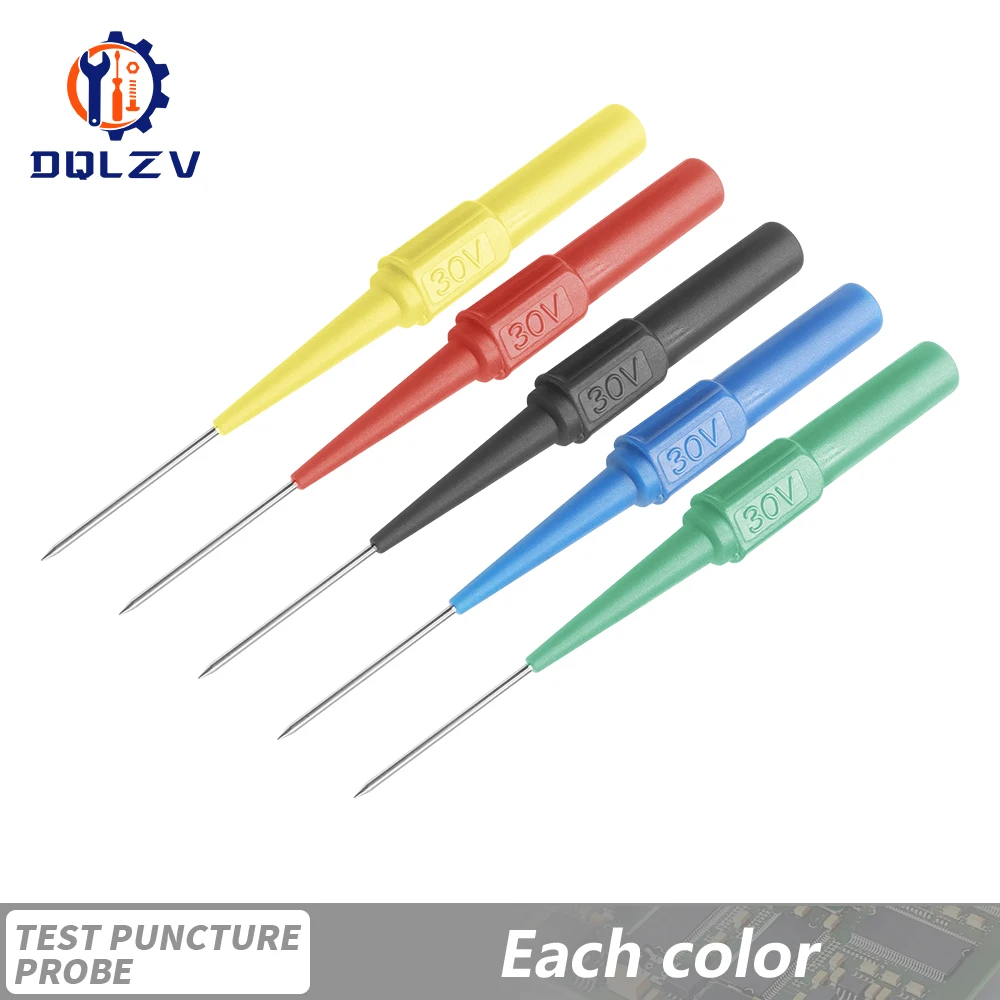 Автомобильные Щупы для наконечников, диагностические инструменты, Автомобильный Мультиметр, измерительные выводы, промежуточные иглы для пирсинга, зонды с механическим разъемом, 30 в
