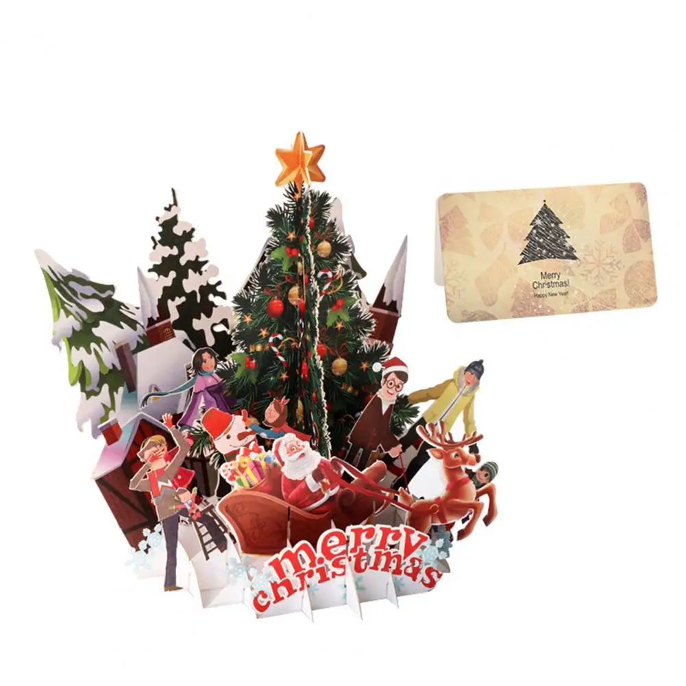 

Christmas Card Christmas Tree Pattern Eye-catching Decorative Gifts Greeting Card Creative Greeting Card Festival Card