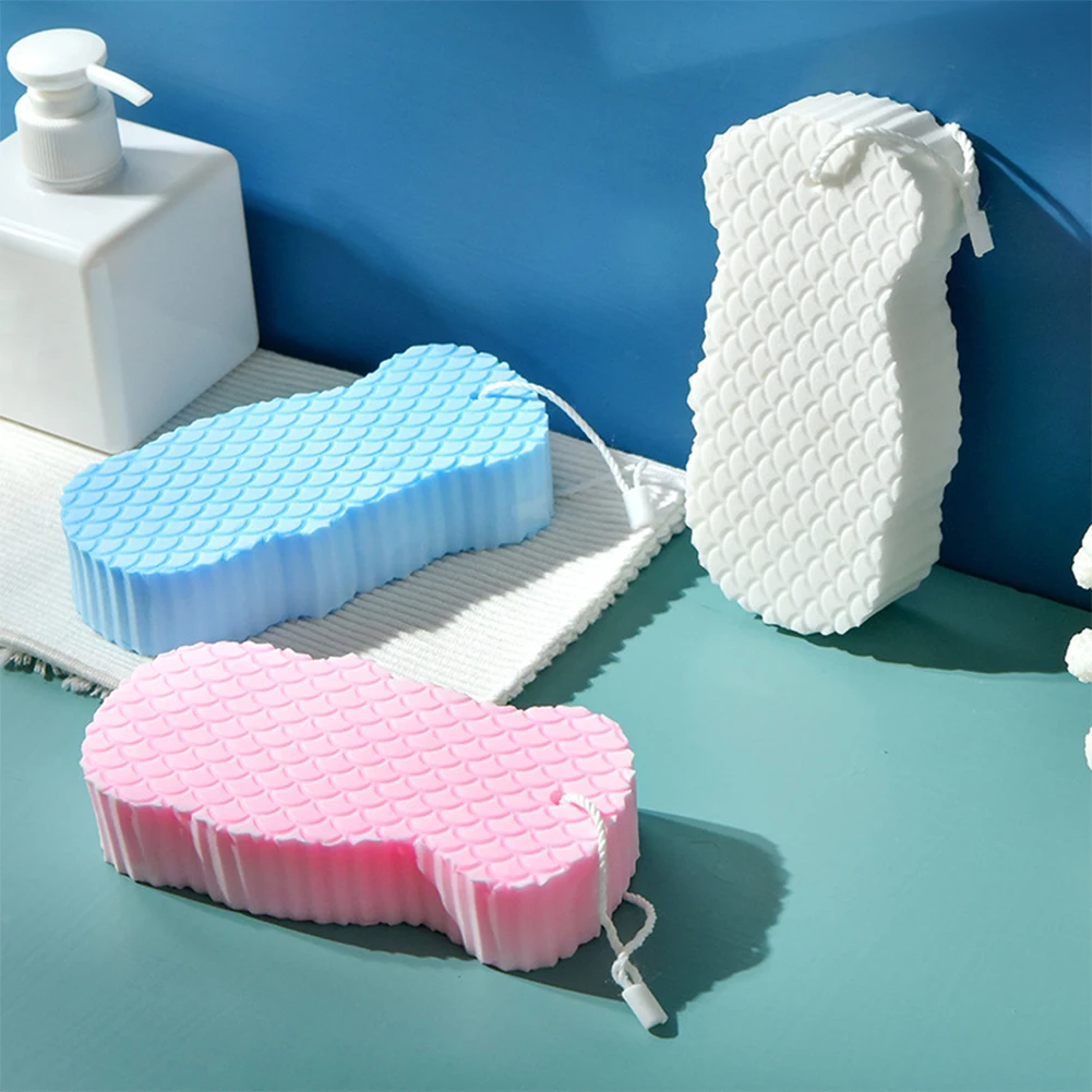 

Bath Body Scrubber Soft Sponge Bath Shower Body Exfoliating Scrub Sponge Remover Dead Skin Body Scrub With Lanyard Bathing Brush