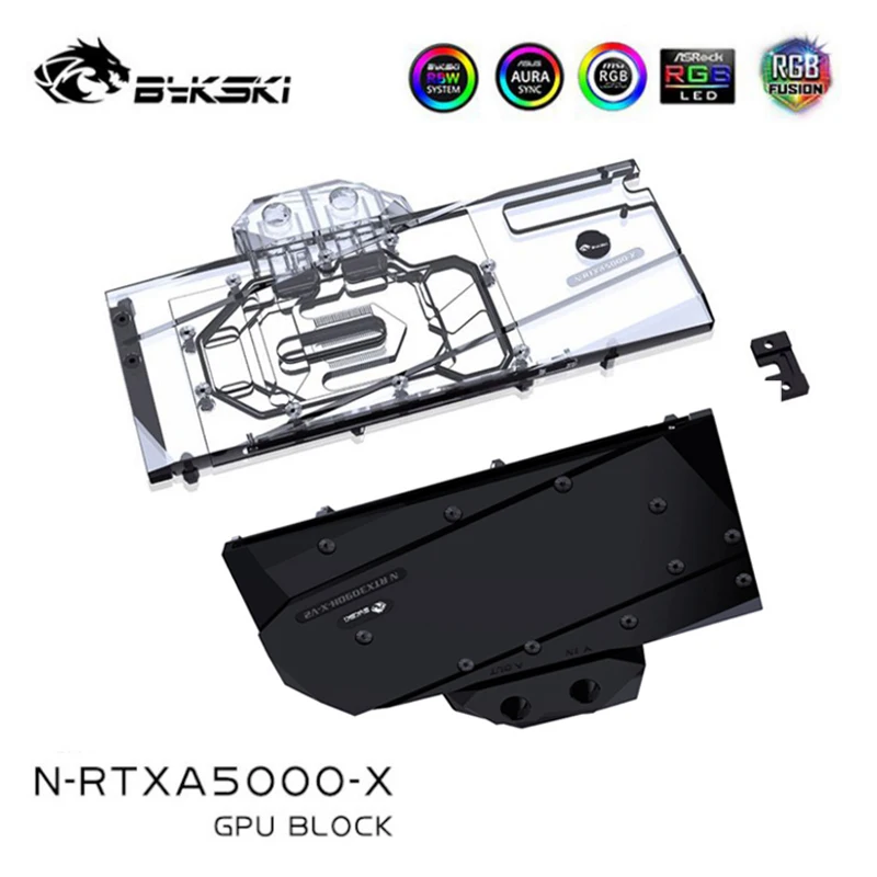 

Bykski GPU Water Cooling Block for Leadtek RTXA5000 Copper Radiator Block with Backplate 12V/5V RGB SYNC /N-RTXA5000-X