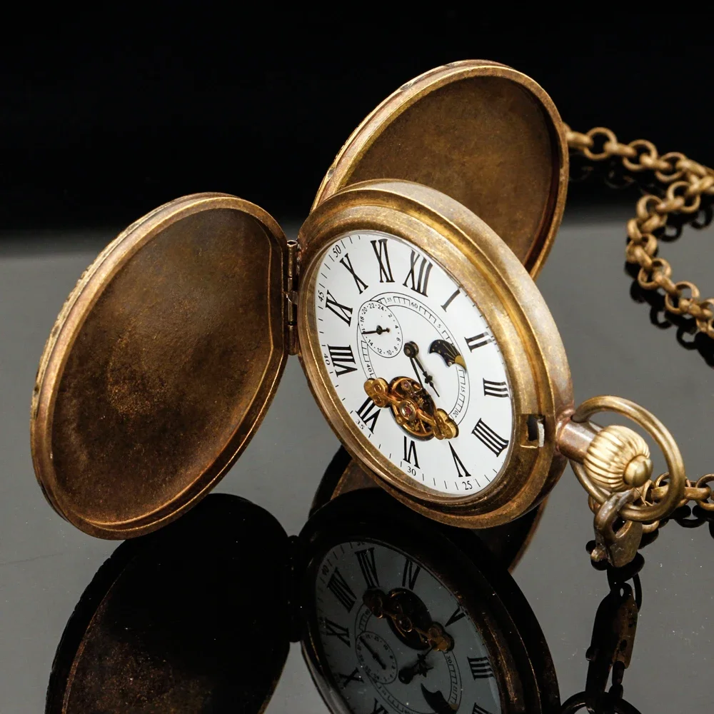 Часы-скелетоны в стиле ретро Классические Механические наручные часы-подвески с