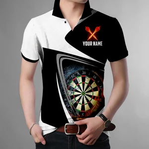 PLstar Cosmos 3DPrint Newest Darts Player Polo Shirt Custom Name Team Funny Harajuku Streetwear Slee in USA (United States)