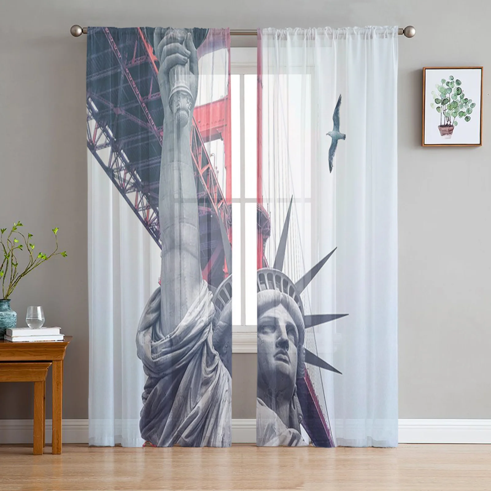 

Тюлевые шторы с имитацией моста, занавески для гостиной, спальни, кухни, гостиницы, текстильные оконные шторы