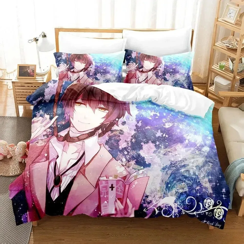 Модный комплект постельного белья Bungou Stray Dogs S4 с героями мультфильмов аниме из