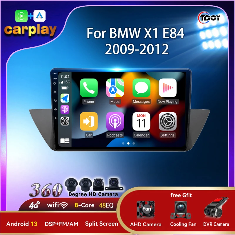 Автомобильный радиоприемник для BMW X1 E84 2009-2012 мультимедийные видеоплееры Android Auto