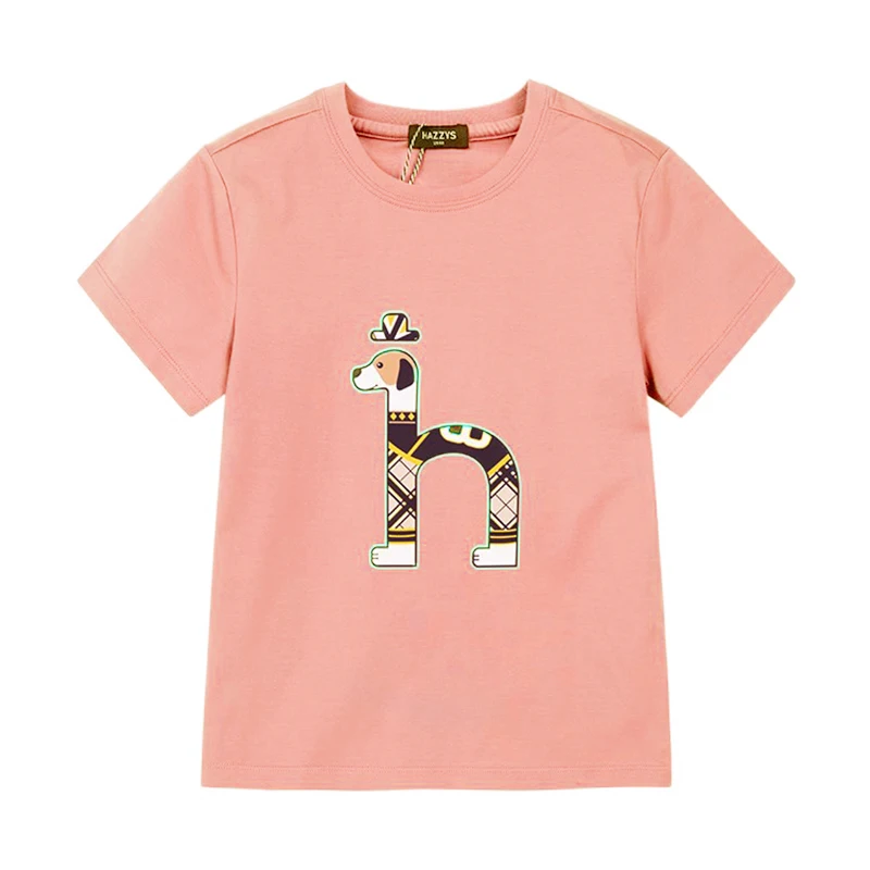 Hazzys Summer New Children's Tide T Boys Short-sleeved T-shirt Antibacterial Loose Thin Section Boys' Tops Short-sleeved