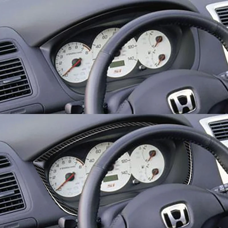 Внутренние наклейки из углеродного волокна для приборной панели Honda Civic Si 2002 2003 2004