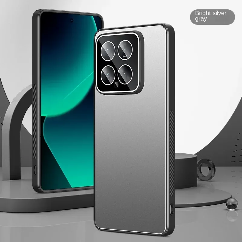 

For Xiaomi 14 Redmi Note 13 Pro Case Metal Matte Cover Camera Shockproof Protective Shell Cases For Xiaomi Mi 12T 13 T Pro 14 5G