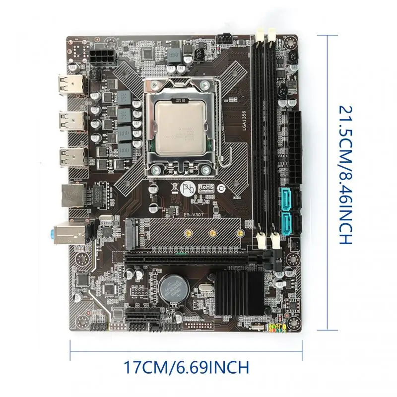 X79 Computer Motherboard Set X79 With Xeon E5 2650 V2 CPU Max 16GB 4X 4GB DDR3 ECC REG 1600Mhz NVME For Gaming Server Micro-ATX