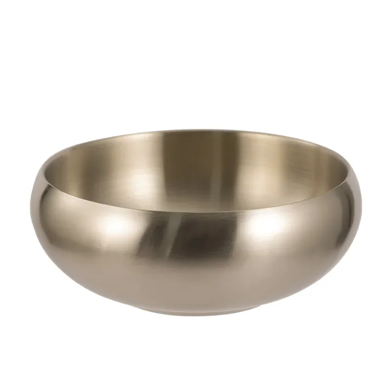 Золотая Чаша для супа из нержавеющей стали в Корейском стиле детская двойная