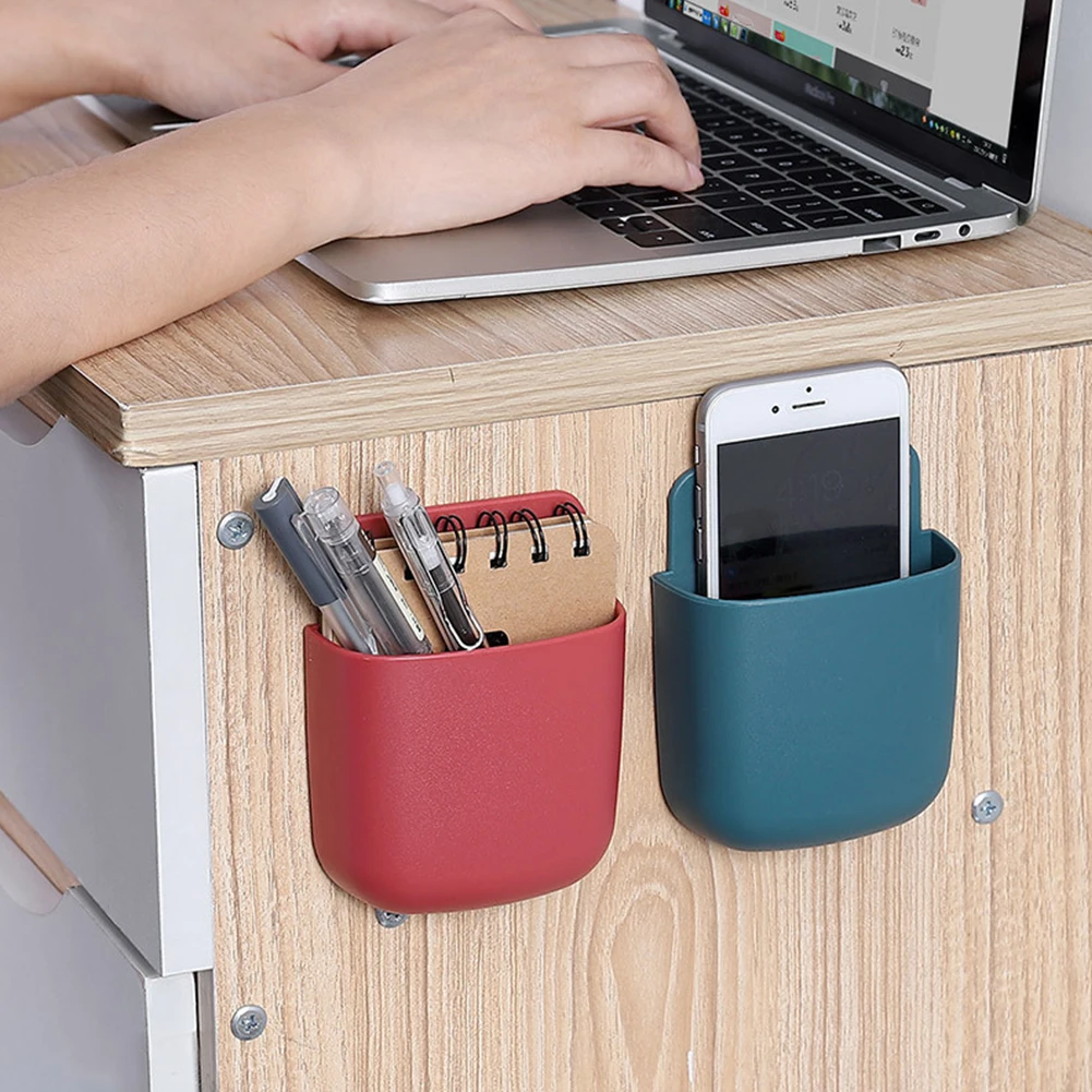 

Hole-free Wall Mounted Storage Box Remote Control Storage Box Air Conditioning Remote Control TV Storage Box Mobile Phone Holder