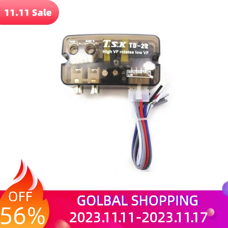 

12V Adjustable HIGH TO LOW Car Stereo Easy Install Vehicle Accessories Delay Function Plastic With Cable Impedance Converter