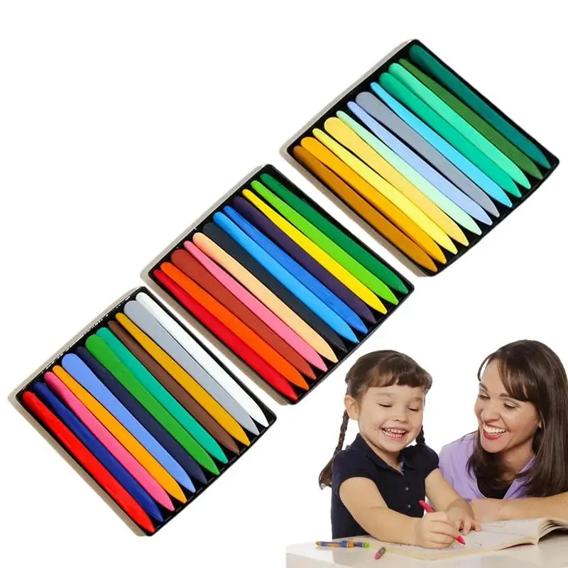 

Triangular Crayons Organic Pencil Crayons Set Washable Toddler Crayons For School & Art Supplies Safe Coloring Gifts For Babies