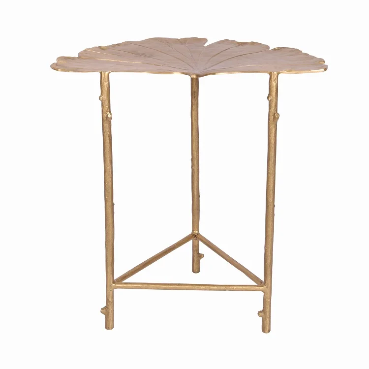 

Living Room Luxury Copper Wire Drawing Special-Shaped Coffee Table