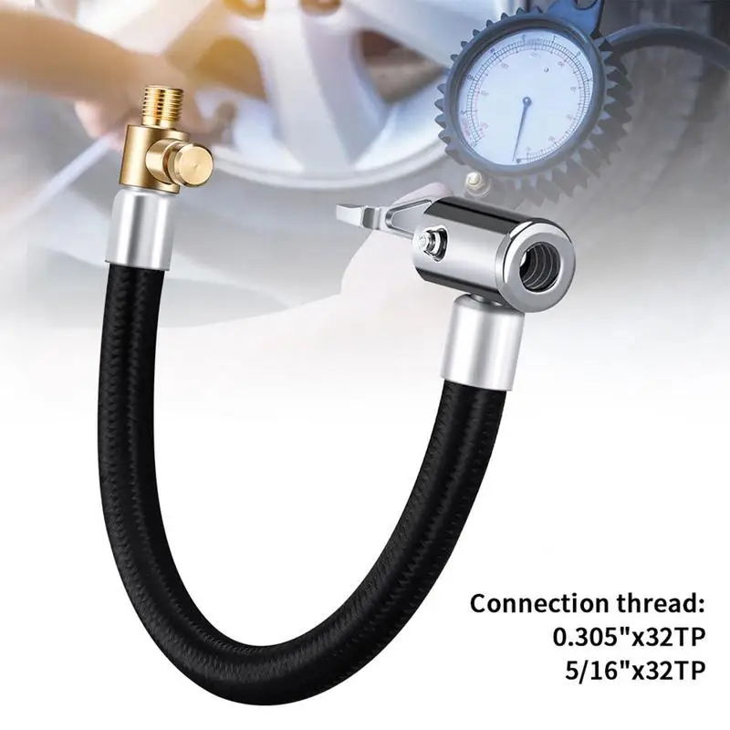 

Car Tire Air Inflator Hose Inflatable Pump Tire Chuck With Barb Connector Extension Tube Adapter Locking Air Chuck Motorcycle