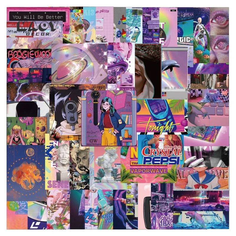

5/20/50/100pcs Vaporwave Cool Stickers Aesthetic DIY Phone Scrapbook Cute Girl Laptop Luggage Guitar Skateboard Decals Kids Toy