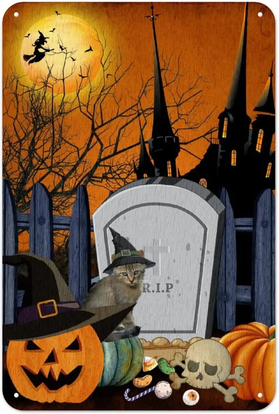 Металлическая табличка Halloween