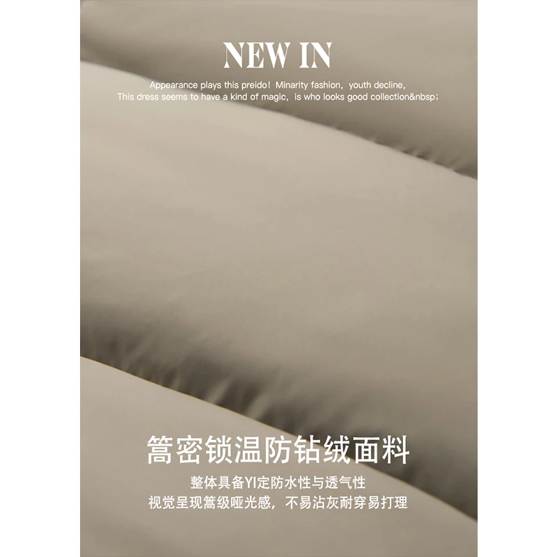 Thick Hood Women Jacket  Office Lady  90%  White Duck Down  Winter Warm Coat Women  Covered Button Adjustable Waist