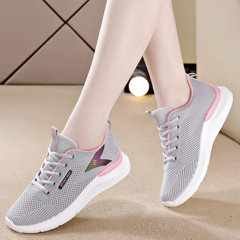 

Women Chunky Sneakers Platform New Fashion Spring Breathable Comfort Casual Sport Shoes Weaving Mesh Flat Zapatillas Sneakers