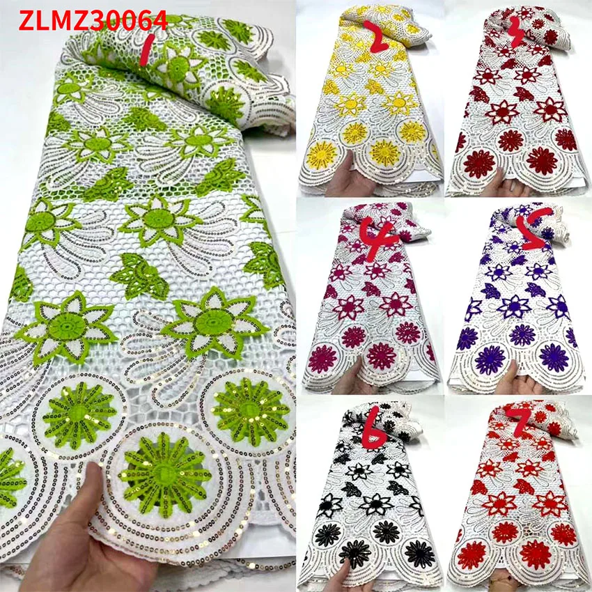 

Classic Nigerian Tulle Lace Bridal Fabric Textiles for Party Dress ZLMZ30064