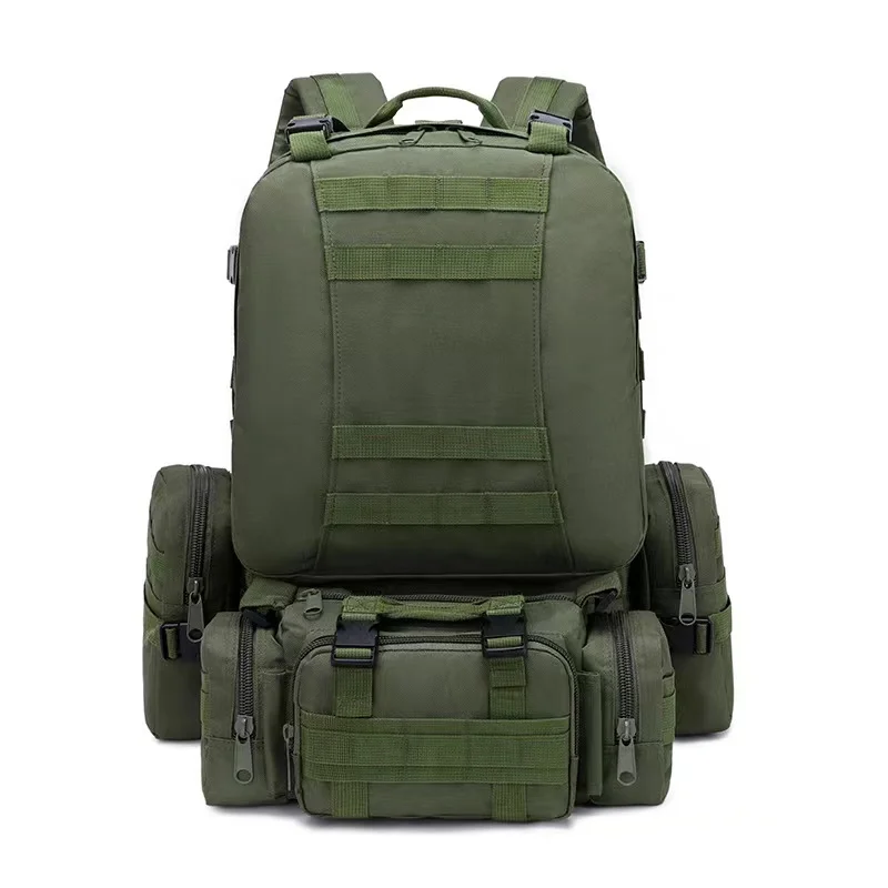 50L Tactical Backpack Men's Military Backpack 4 in 1 Molle Sport Bag Waterproof Outdoor Sport Hiking Camping Travel 3D Rucksack