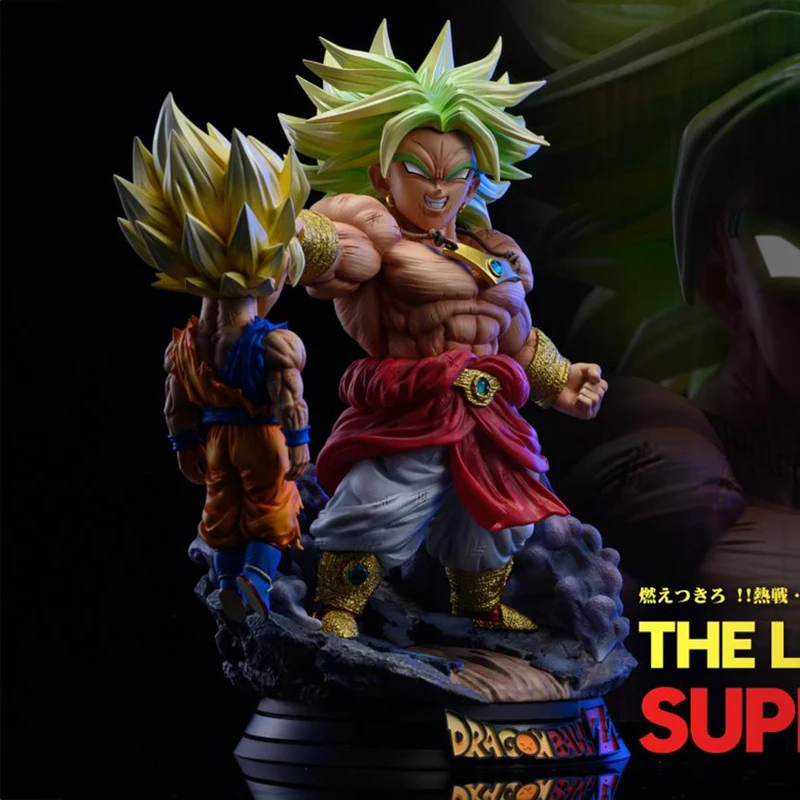 

17cm Anime Dragon Ball Figures GK Super Saiyan Battle Broly VS Son Goku Action Figure PVC Collectible Model Toy Statue