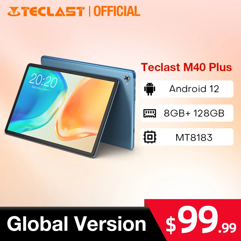 

Teclast M40 Plus планшет на Android 12, экран 10,1 дюйма, 8 ГБ + 1920 ГБ