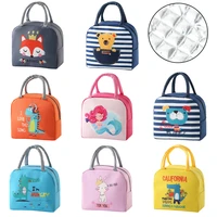 portable lunch bag cartoon insulated thermal lunch box picnic supplies bags milk bottle for women girl kids children bento box