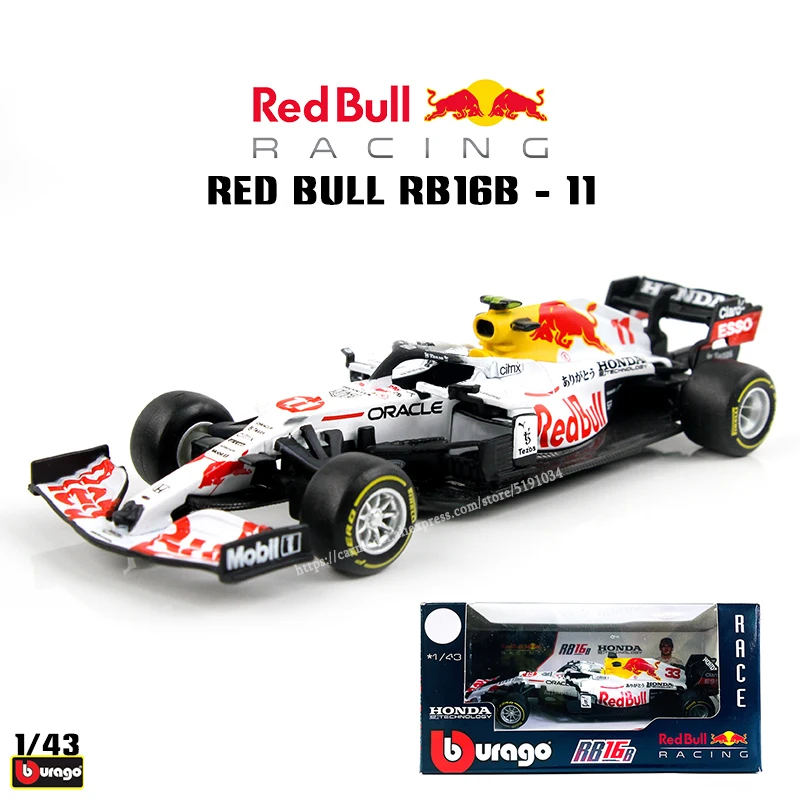 

Модель автомобиля Bburago 1: 1 2021 F1 Red Bull RB16B #11 Sergio Перес vestвин, коллекционная Миниатюрная игрушка
