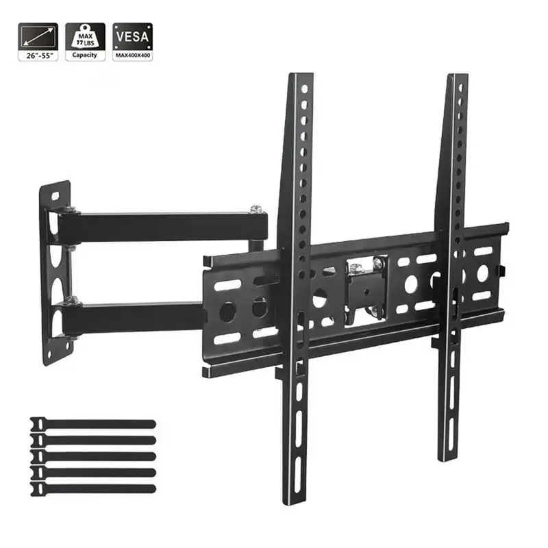 

Motion TV Wall Mount for 26-55 inch LED TV, Corner TV Bracket Swivel Tilt aluminum extrusion Shelf brackets 계단 난간대 Fo