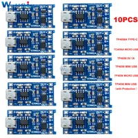 10pcs 5v 1a micro usb 18650 type c mini lithium battery charging board charger module protection dual functions tp4056 tp4056a
